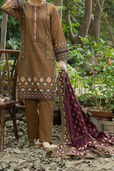 NUW3096 Digital Printed Khaddar Suit - 3 Piece